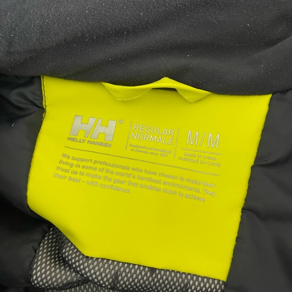 Helly Hansen Blue Grey Yellow H2 Flow Men’s Ski Jacket NWT - Picture 8 of 11